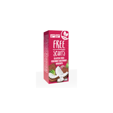 FreeScuits  kókusz-céklaízű keksz édesítőszerrel