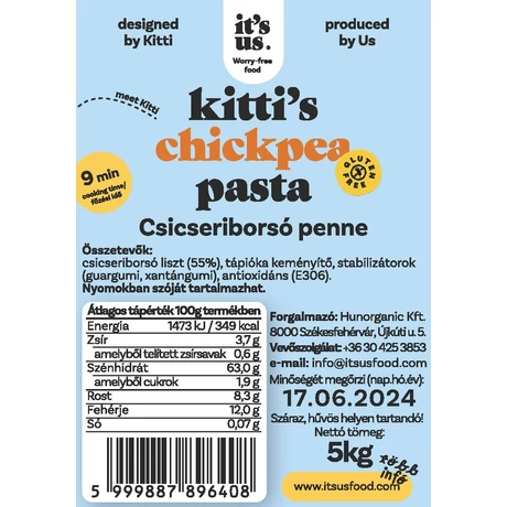 it's us KITTI'S csicseriborsó száraztészta penne 5kg