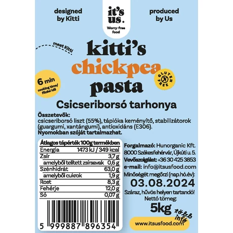 it's us KITTI'S csicseriborsó száraztészta tarhonya 5kg
