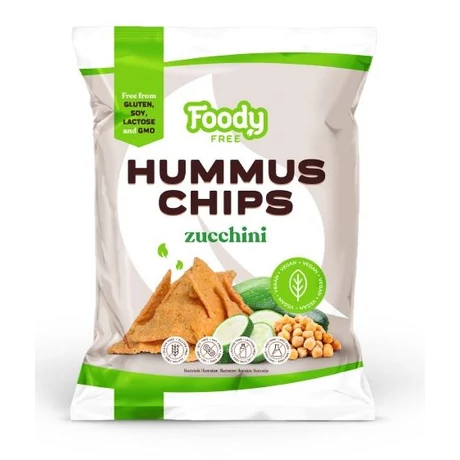 FOODY FREE Hummus chips cukkinivel 50 g/csomag