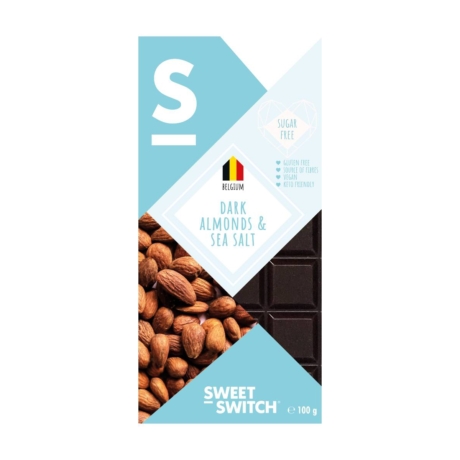Sweet Switch étcsokoládé mandulás-sós 100 g